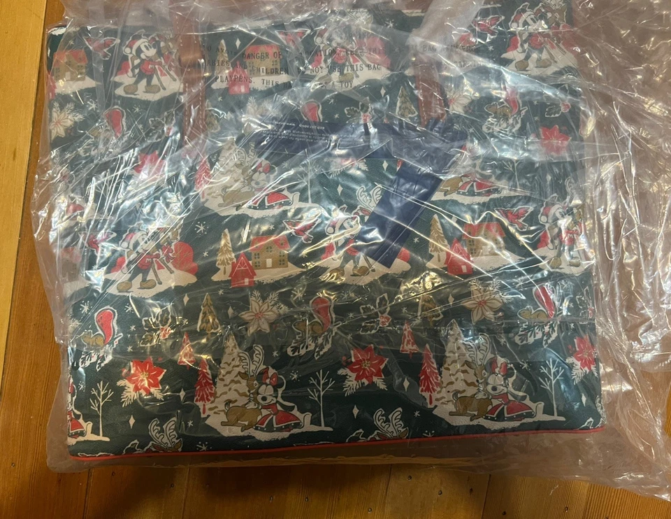 Bolso Shopper Navidad Mickey & Minnie 2022 Mickey & Minnie Vintage Nuevo con Etiquetas Dooney & Bourke Disney Foto 4 de 4