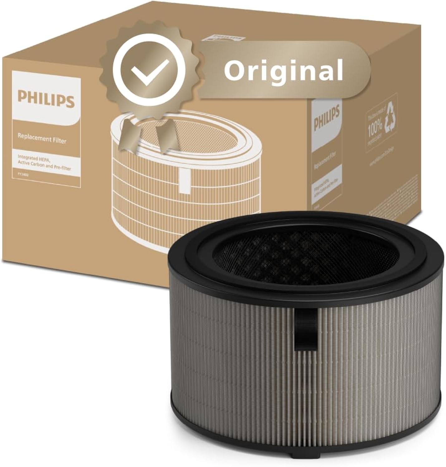 Philips Original Replacement Filter For 2-In-1 Air Purifier And Humidifier 3400 Series Ac3420 And Ac3421, Hepa Nanoprotect + Active Carbon - Image 3