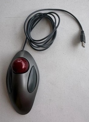 Logitech Trackman Marble T-BB14 Gray USB Wired Optical Trackball Mouse Tested