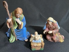 Thomas Kinkade Hawthorne Village Mary Jesus & Joseph Nativity Set of 3 2001