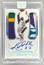 Karl Malone 2014 Panini Flawless Greats Dual Patch Auto 19/25 BROKEN SEAL