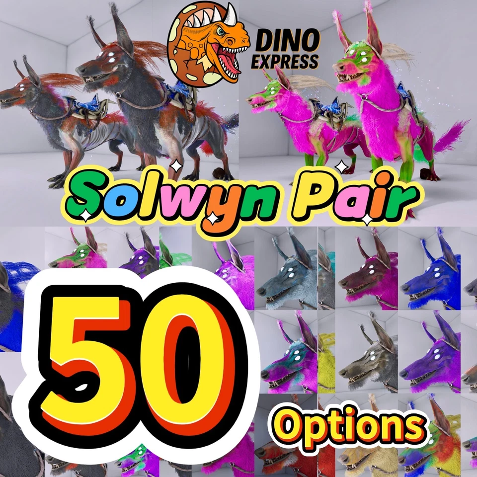 Solwym Max Stats Pair, 50 Options ARK🦕 Survival Ascended ASA PVE PC/XBOX/PS