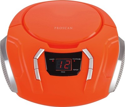 Proscan Elite Portable Cd Player Boombox Am/Fm Radio Built In Speakers Aux