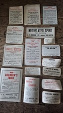 16 Victorian/early 20th century Pharmacy labels from Darlington  chemist shop.