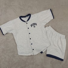 Vintage Wisconsin Badgers Baseball Shirt Shorts Set Youth Large Made in USA