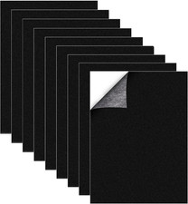 9 St&uuml;ck Moosgummi Selbstklebend, Schwarz Schaumstoff Platten, Eva Schaumstoffpla