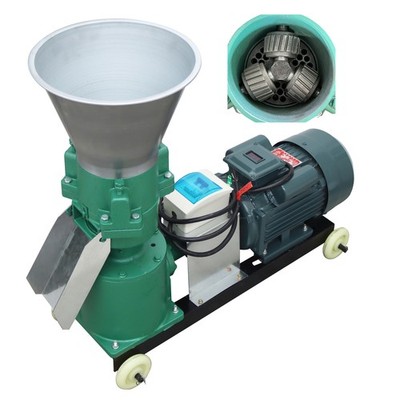 220V 10mm Animal Feed Pellet Mill Machine Pellet Feed Granulator 3 Head Roller