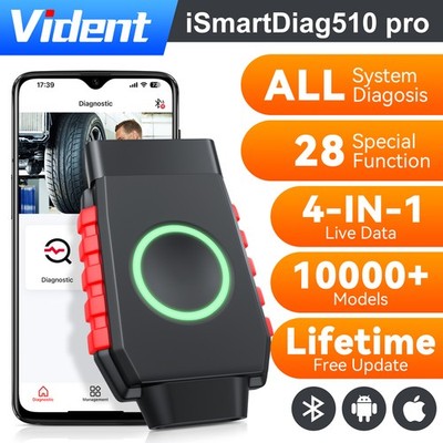 Vident iSmartDiag510PRO OBD2 Scanner Car Diagnostic Tool Full System 28+Reset