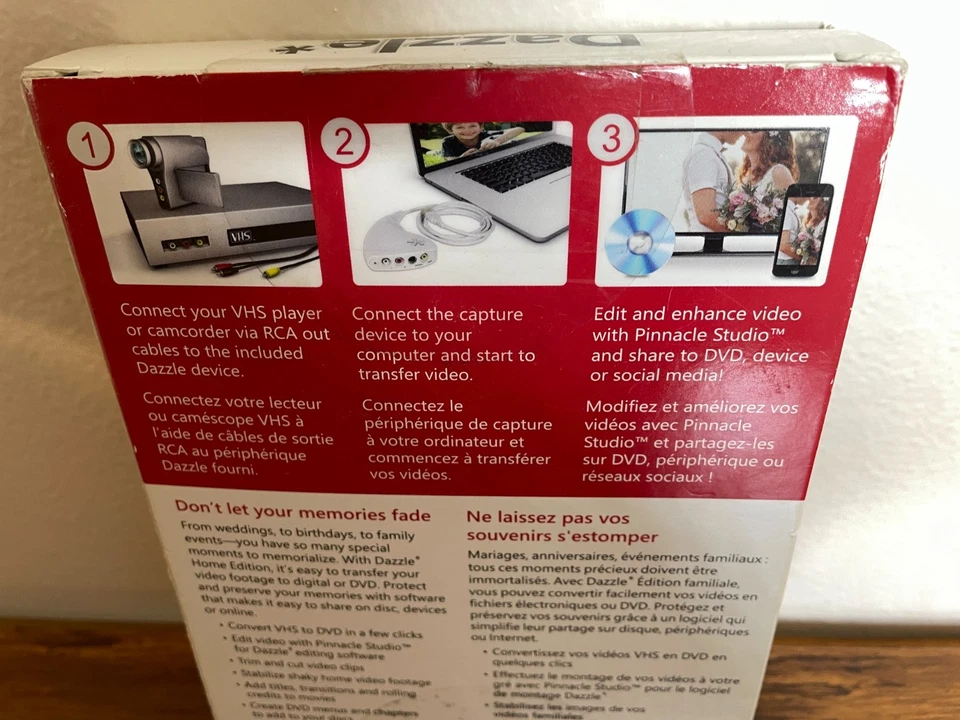 Pinnacle Dazzle Home Edition Converter New Sealed – Transfer VHS to DVD Digital - Image 3 of 4