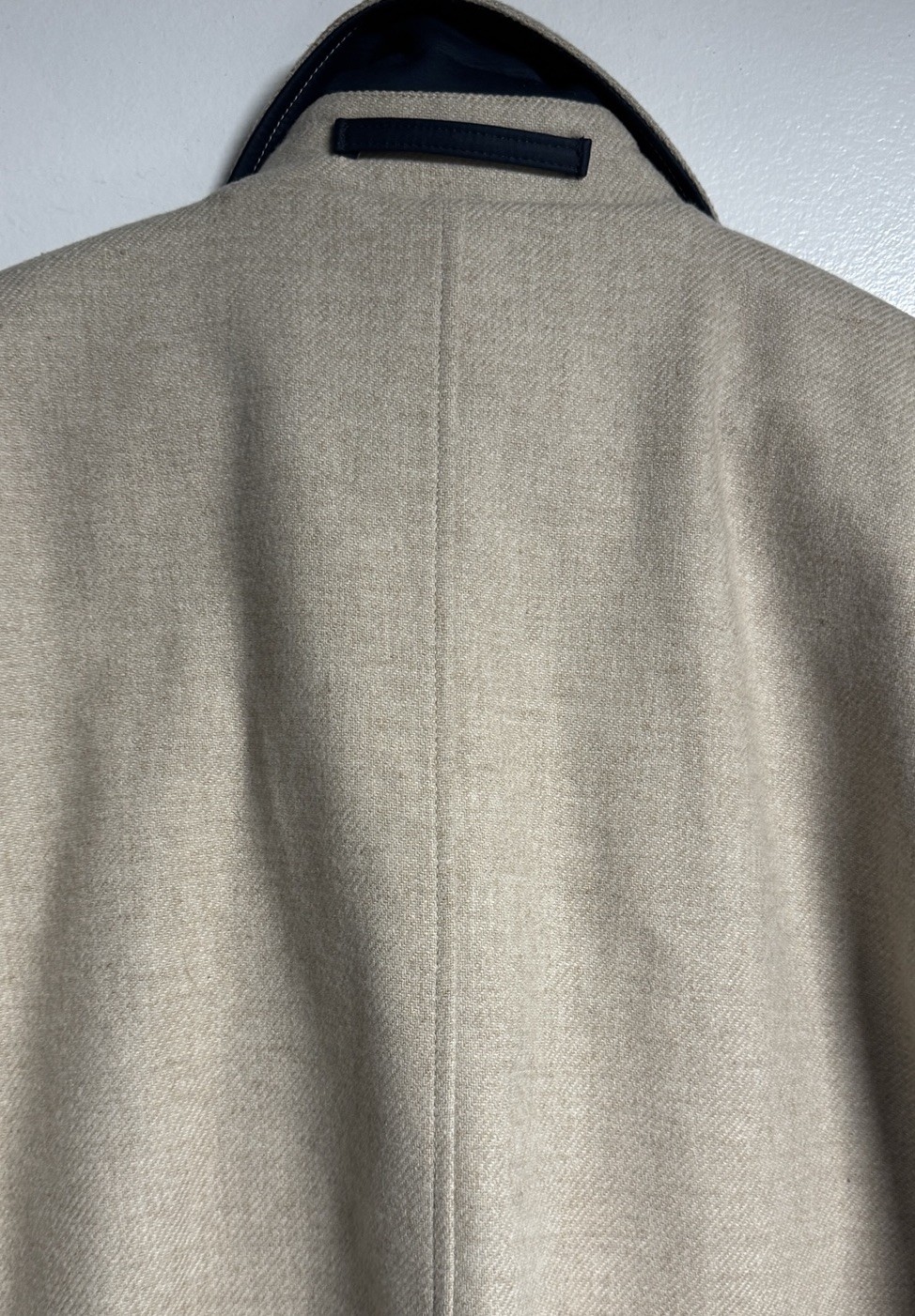 Peregrine Bonded Wool Mac Coat Made In England Moon Oatmeal  Beige XL