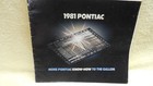 Dealer Sales Brochure 1981 Pontiac Trans AM Burt Reynolds Bandit — photo 1