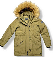 Vero Moda Khaki Parka Coat XS Fur Hood VMExcursion Petite Winter Jacket