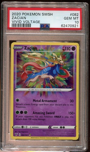 PSA 10 Zacian 82/185 Vivid Voltage Holo