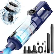 Cordless Handheld Vacuum - 15000Pa Suction, Brushless Motor, LED Light, Type-C
