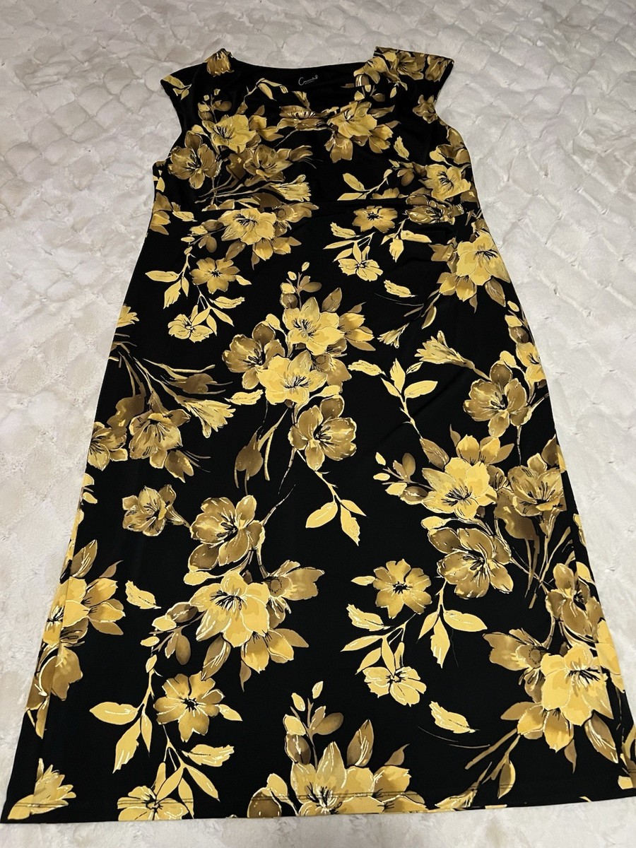 connected apparel gold dress size 6 5% spandex Hand wash Connected Apparel Womens Sleeveless Gold