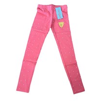 Cat  Jack Girls Leggings - Stretch Pull-On Legging Pants - Coral/polka Dots NWT