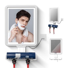 Heated Anti-Fog Shower Mirror, LED Shaving Mirror Fogless with 3 Color Modes,...