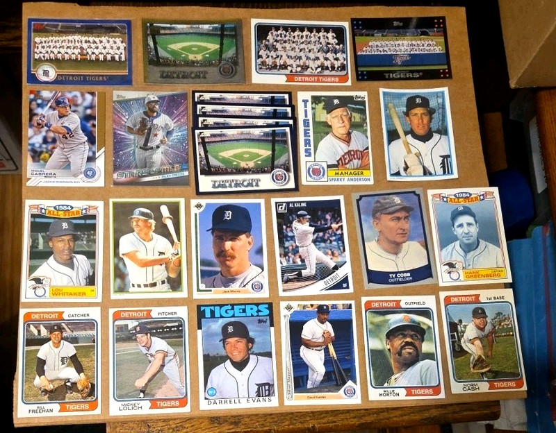 Dealer Lot (790) Detroit Tigers Baseball Cards - NrMt