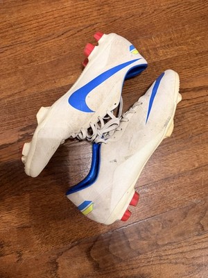 Nike Mercurial Glide III FG Soccer Shoes White-Blue 10.5 US
