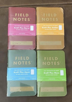 Field Notes KRAFT PLUS Memo Book Collection: Berry, Moss, Aqua, Amber, FNC-57