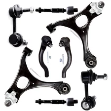 8PCS Front Control Arm Sway Bar Link Tie Rod End For 2006-2011 Honda Civic 1.8L