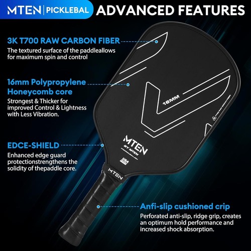Luxurious Lightweight Pickleball Paddle - High-Performance T700 Carbon Fiber - Picture 4 of 9
