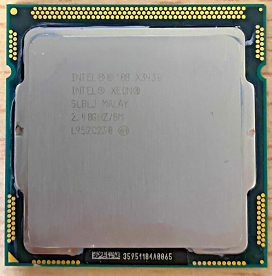 INTEL XEON X3430 Quad 4 Core 4x 2.4Ghz/8M SLBLJ LGA 1156 H1 CPU Prozessor #CP01