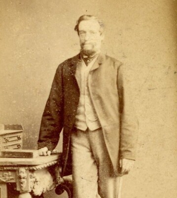 Antikes CDV Carte De Visite J Phillips & Co Clare St Bristol Gentleman #39 Foto