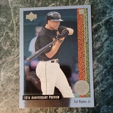 1997 Upper Deck Cal Ripken Jr. 10th Anniversary Preview Insert Card MINT