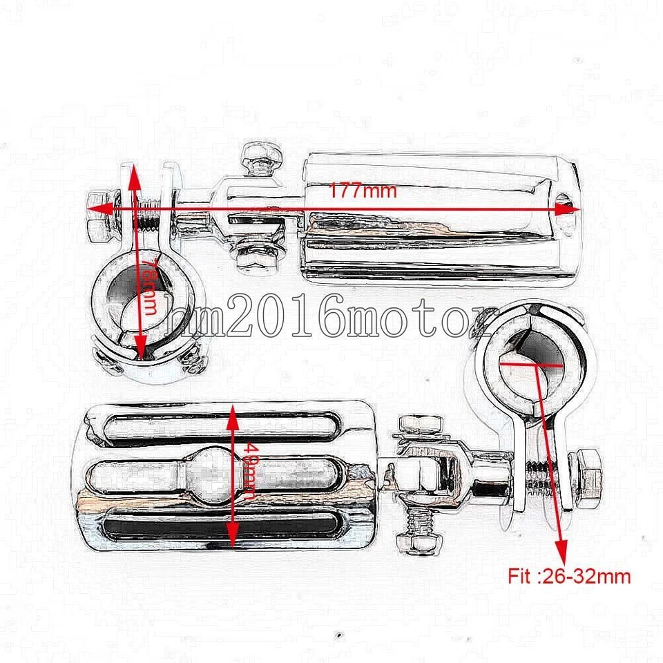 2x montaje de estriberas de carretera para motocicleta Honda Shadow 750 1100 VTX 1300 1800 EE. UU. Foto 3 de 4
