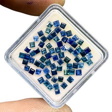 30 Pcs Natural Blue Sapphire 1.7mm Square Cut Loose Gemstones Lot Sri Lanka