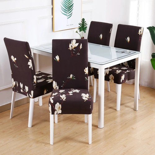 1/2/4/6 Pieces Printed Chair Cover Washable Elastic Slipcovers For Dining Room - Picture 50 of 50