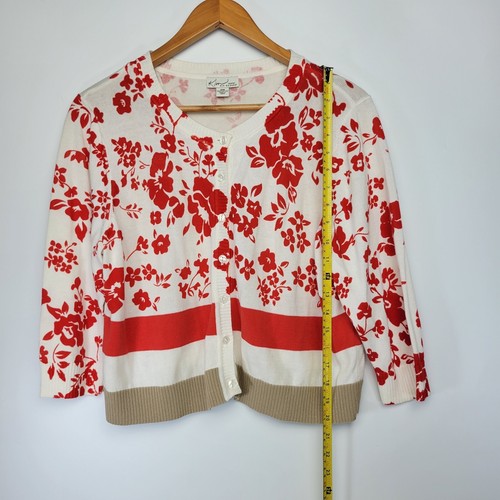 Kim Rogers Woman Button Up Floral Cardigan Size 16W - Picture 6 of 9