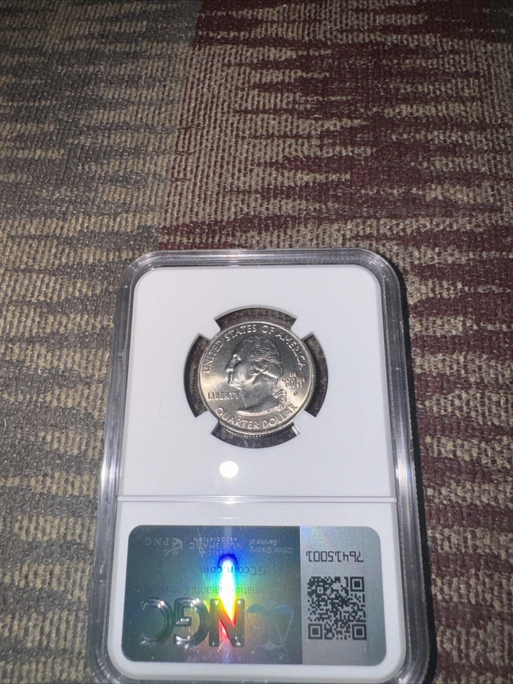 2007 p wyoming state quarter Ms66 - Image 2 of 2