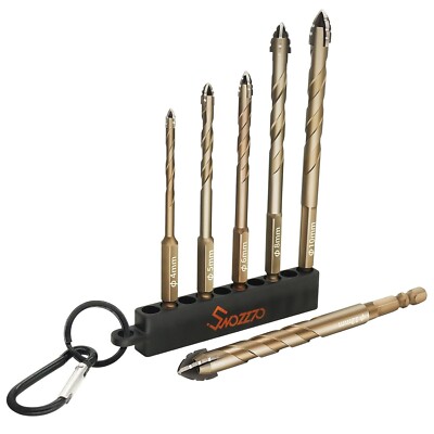 6PCS High-Strength Eccentric Twist Drill Bit Set2025 New Four-Flute Sawtooth ...