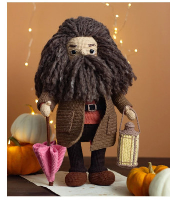 Wizard Crochet Doll 16  Handmade Amigurumi Magic Toy OOAK Gift