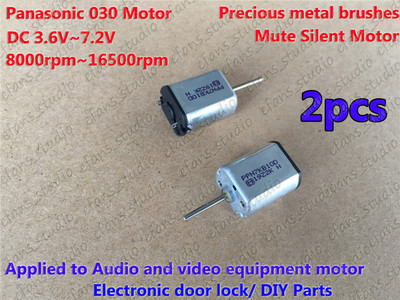 2pcs Dc 3 6v 7 2v rpm Panasonic Micro Mute 030 Dc Motor Long Shaft For Diy Ebay
