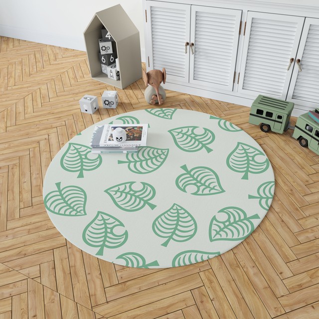 Game Animal Crossing New Horizons Round Velboa Floor Rug Carpet Room