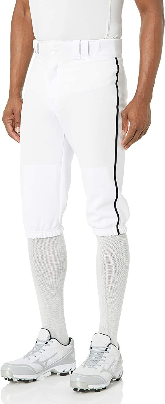 Easton Pro Knicker Piped Baseball Pants White & Black, Youth Small