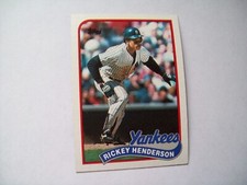 RICKEY HENDERSON 1989 TOPPS NEW YORK YANKEES #380 MLB BASEBALL Ricky HOF