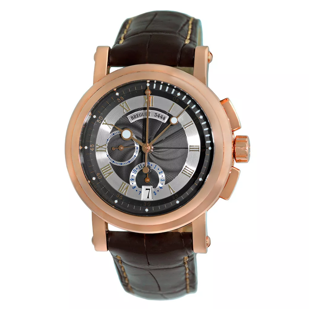 BREGUET 18K Rose Pink Gold 42mm Marine Chronograph 5827BR Box