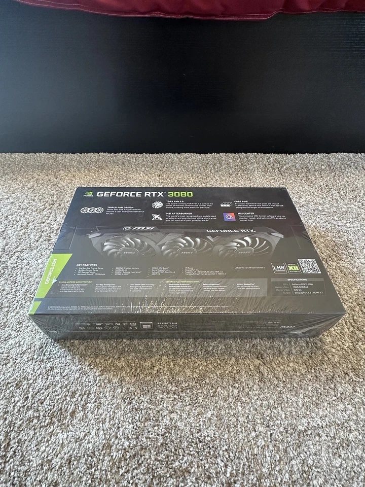 MSI GeForce RTX 3080 Ventus 3X PLUS 10GB OC LHR Graphics Card Brand New *SEALED* - Image 2 of 4