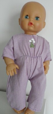 Pyjama Barboteuse + Bonnet Pour Poupée/poupon 38-40 Cm - Neuf
