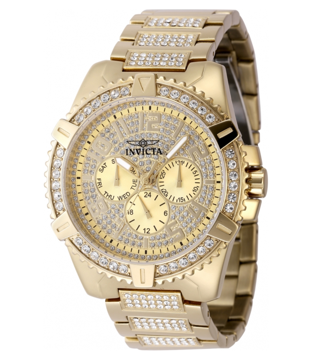 Invicta Celestial Luxe Men's 45mm Pave Crystal Multi-Function
