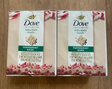 DOVE Limited Edition Holiday Treats Beauty Bar Soap Peppermint Bark 2-Pack New!