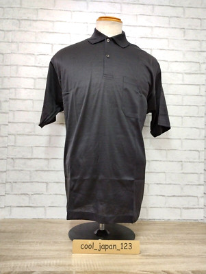 New With Tags dunhill Polo shirt Cotton Black chest pocket Men's Short Sleeve 40