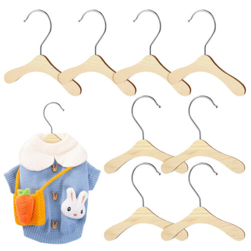 10pcs Wooden Pet Clothes Hangers - Cat Clothing Organizer - Picture 1 of 11