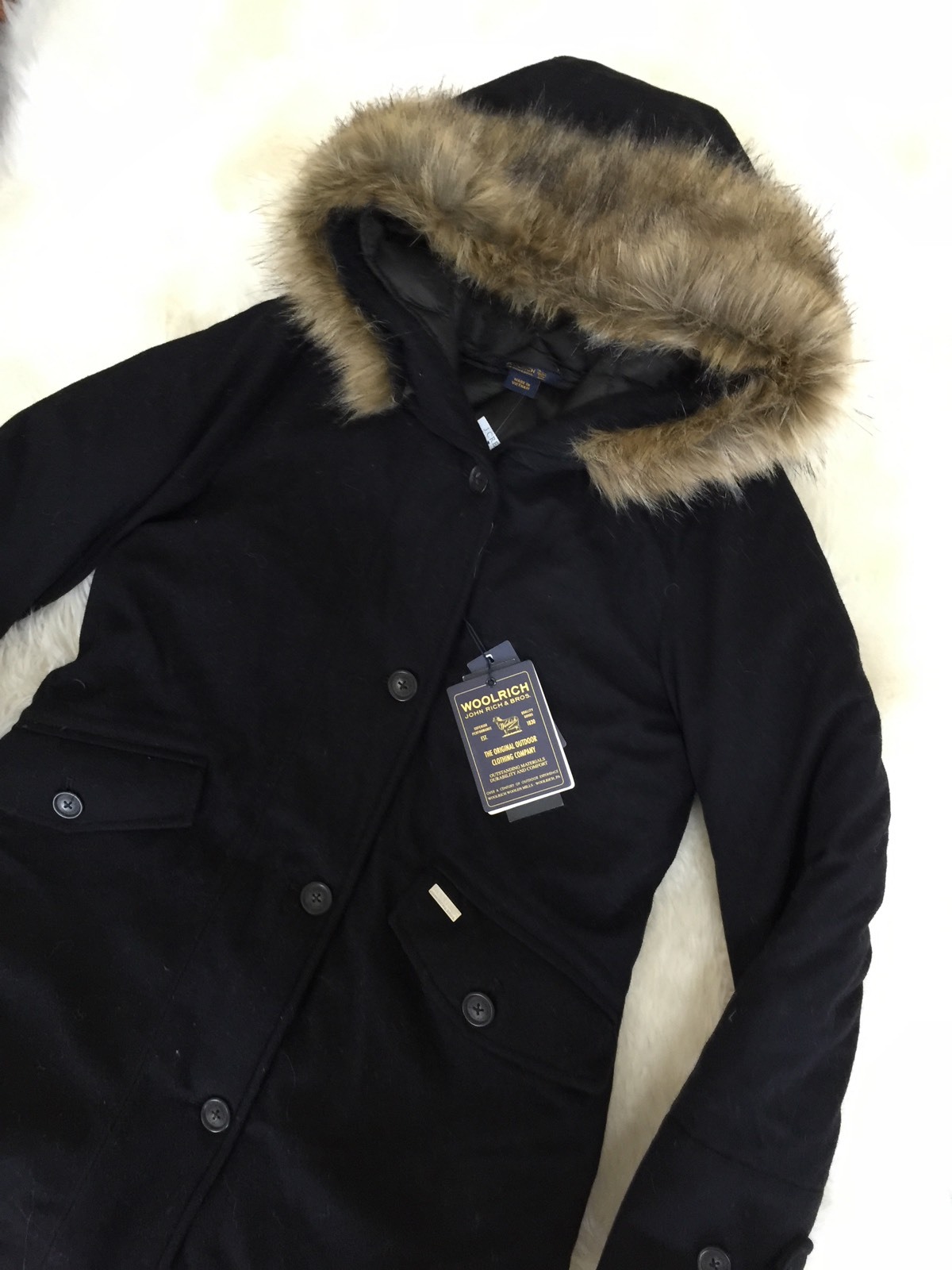 J Crew Woolrich John Rich & Bros Techno Wool Eskimo parka XS Black $995 b1817 image 3
