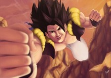 Anime dragon ball saiyan gogeta son goku vegeta Stitched Gaming Mat Desk