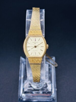 Working Vintage Ladies Orient E45AN9-40 KY Gold Tone Quartz Watch C3